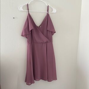 Charlotte Russe Pink A-line Sundress with Flutter Sleeves